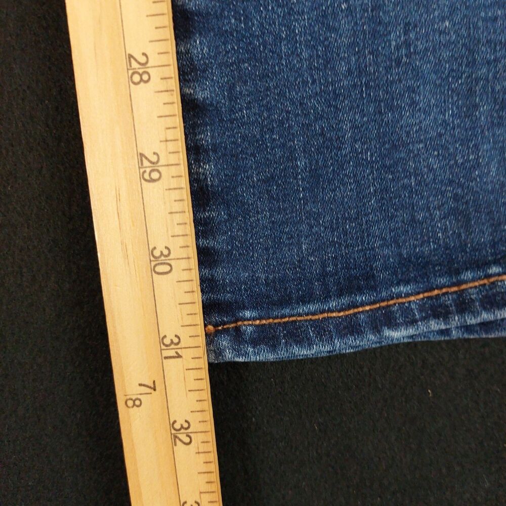 American Eagle High Rise Skinny Kick Stretch Jeans Womens 10R (Fit 30x31) Blue - Picture 7 of 8